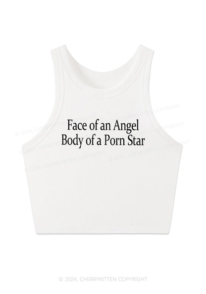 Face Of An Angel Y2K Crop Tank Top Cherrykitten