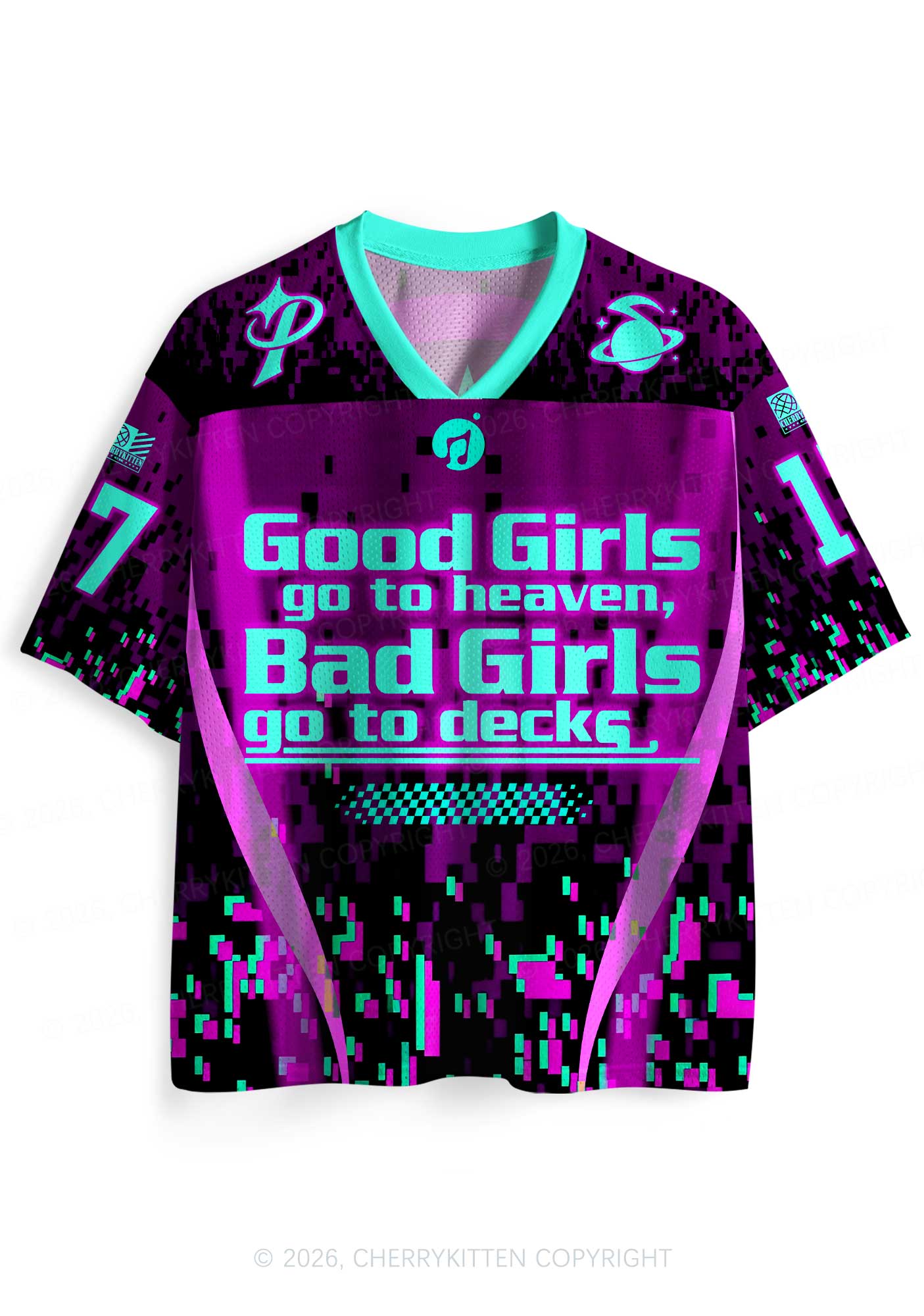 Bad Girls Go To Decks Y2K Sport Jersey Shirts Cherrykitten