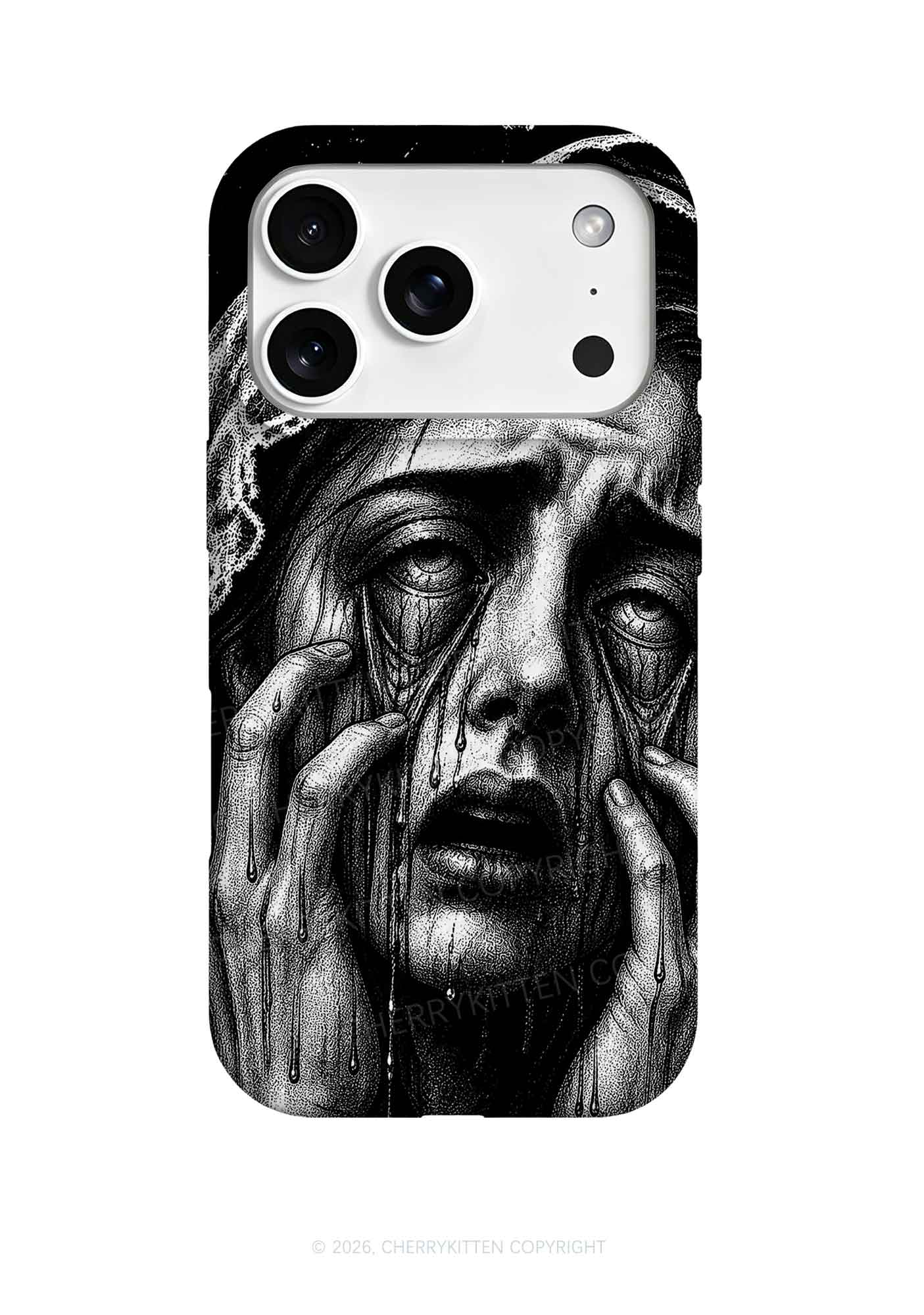 Halloween Veiled Crying Woman Y2K Phone Case Cherrykitten