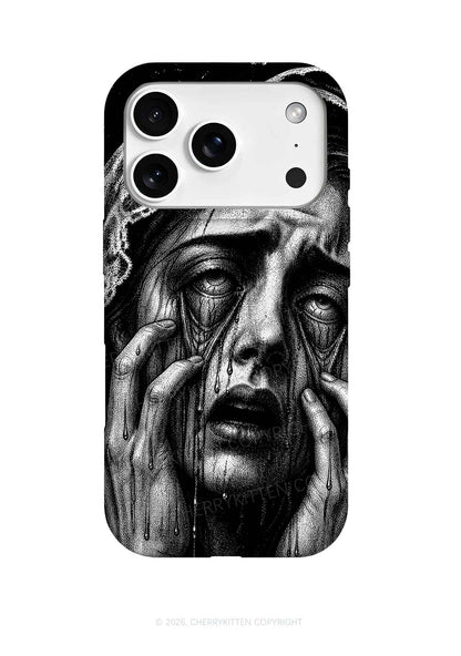 Halloween Veiled Crying Woman Y2K Phone Case Cherrykitten
