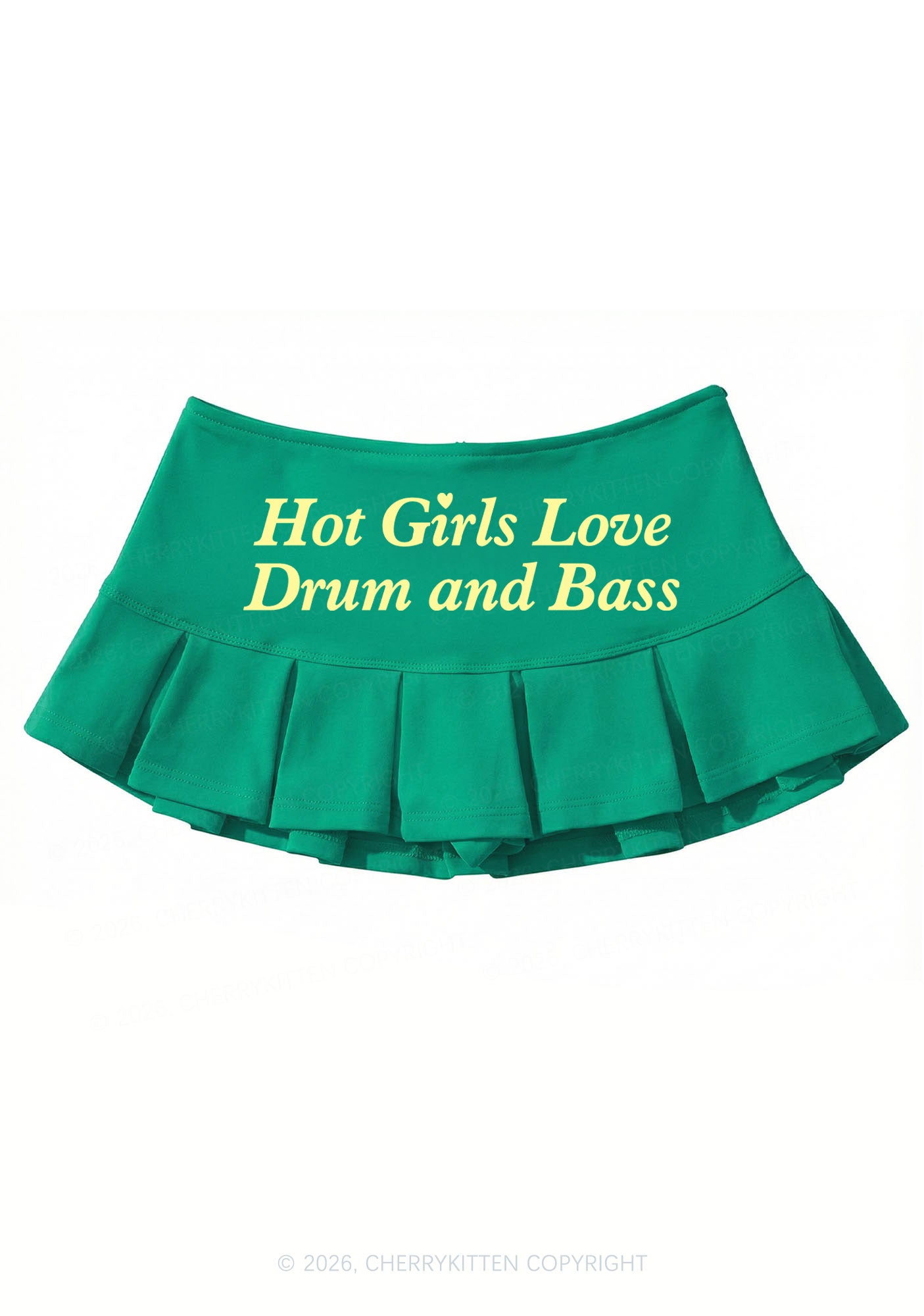 Hot Girls Love Drum And Bass Y2K Mini Pleated Skirts Cherrykitten