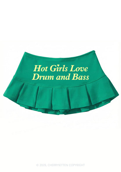 Hot Girls Love Drum And Bass Y2K Mini Pleated Skirts Cherrykitten