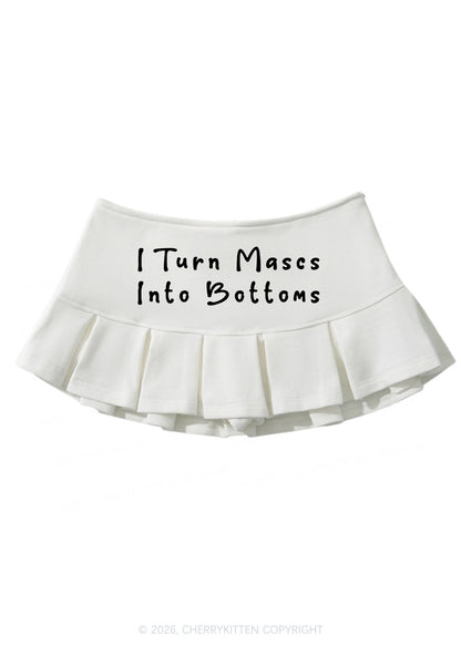 I Turn Mascs Into Bottoms Pride Y2K Mini Pleated Skirts Cherrykitten