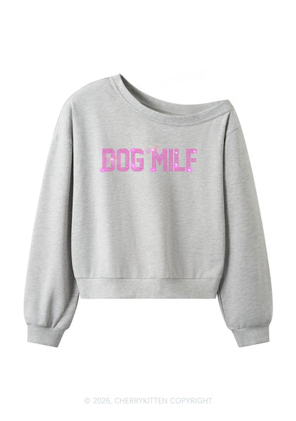 Rhinestone Dog Mxxf Y2K Off Shoulder Sweatshirts Cherrykitten
