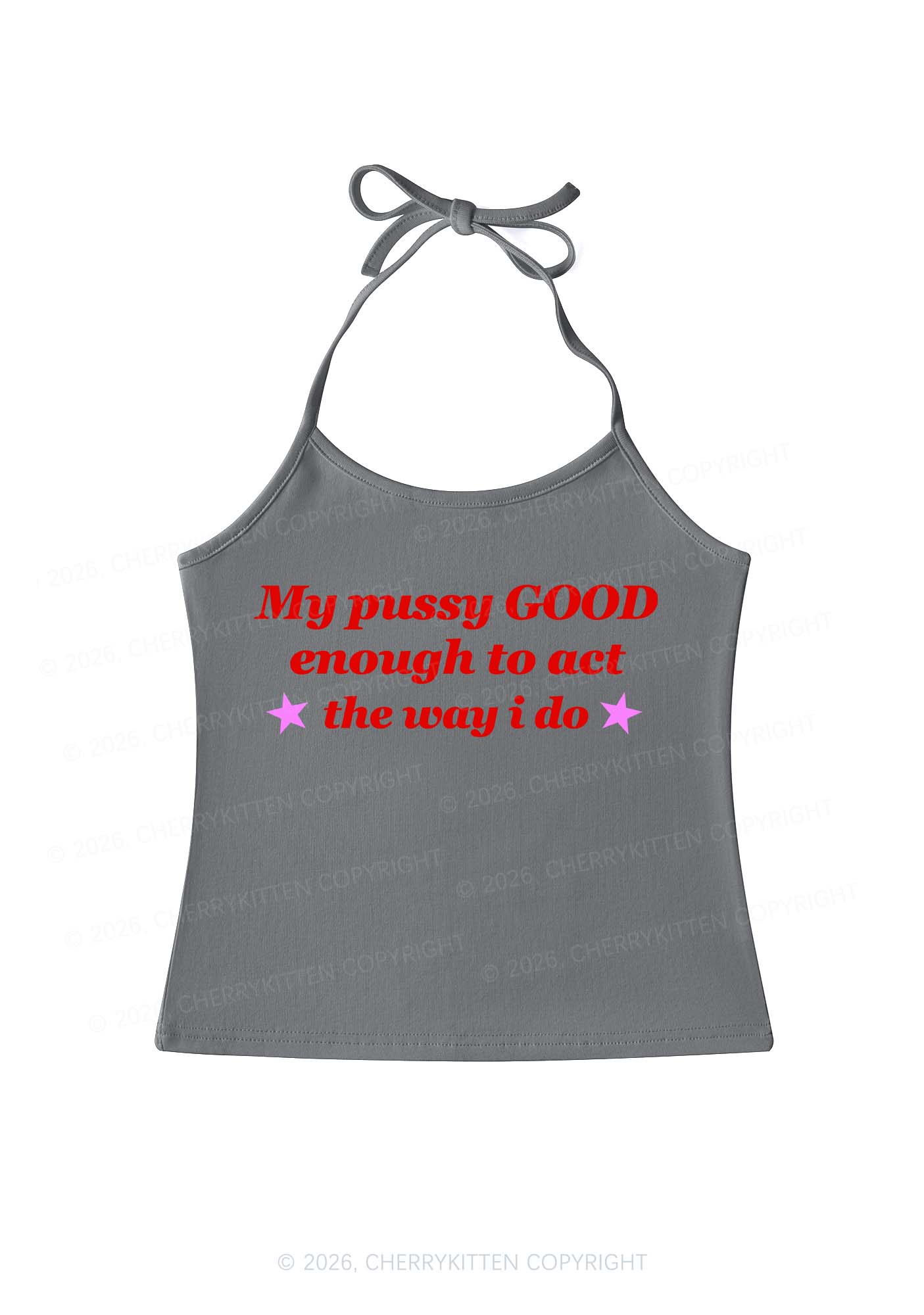 Good Enough To Act Y2K Halter Neck Cami Cherrykitten