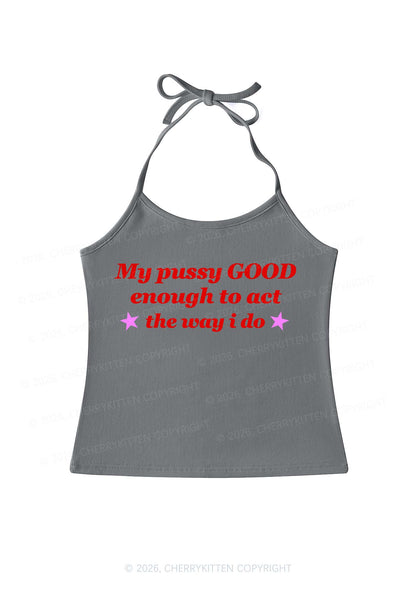Good Enough To Act Y2K Halter Neck Cami Cherrykitten
