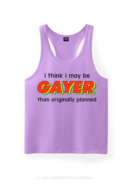 I May Be Gayer Pride Y2K Men Racerback Tank Top Cherrykitten