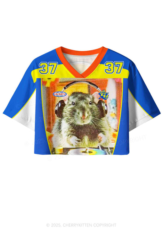 Custom DJ Rat Duck Y2K Crop Sport Jersey Shirts Cherrykitten