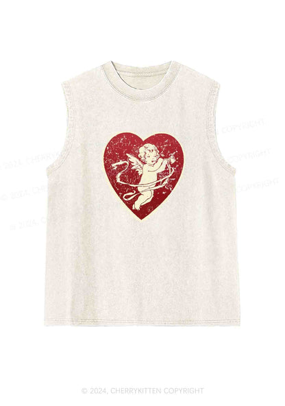 Trumpet Cupid Y2K Washed Tank Cherrykitten