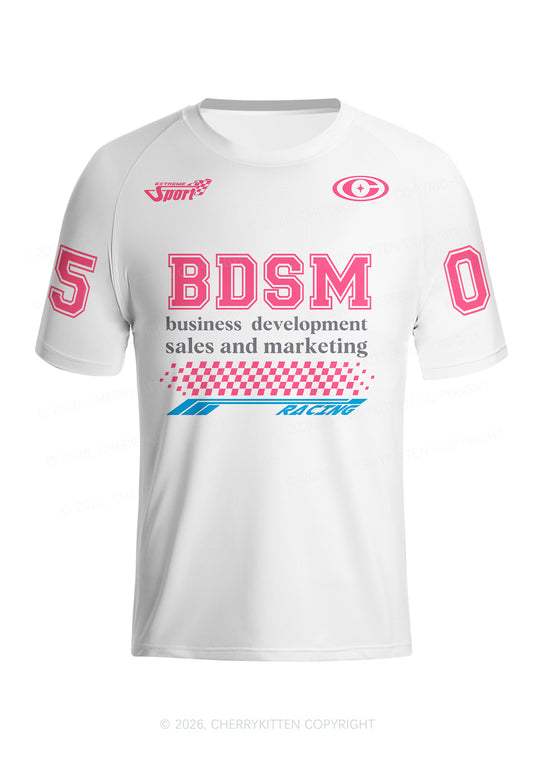 Pink BDSM Y2K Football Jersey Shirts Cherrykitten