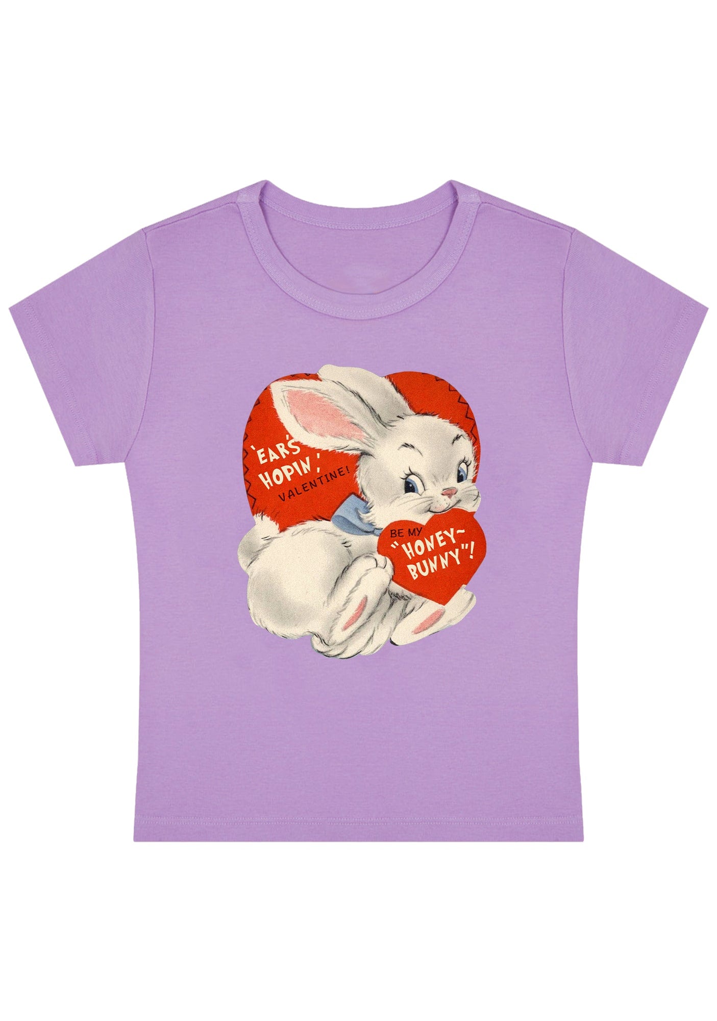 Curvy Ears Hopin Valentine Be My Honey Bunny Baby Tee