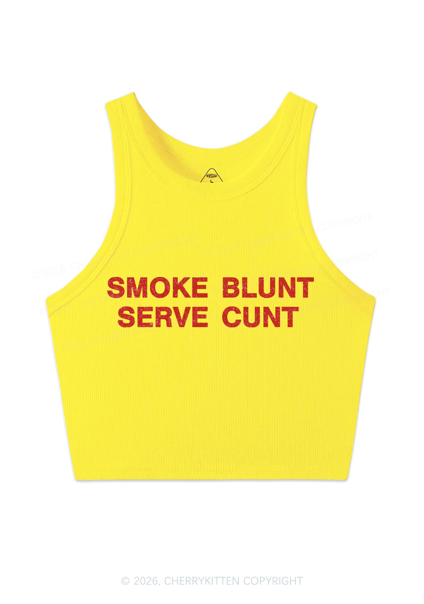 Smoke Blunt Y2K Crop Tank Top Cherrykitten