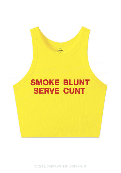 Smoke Blunt Y2K Crop Tank Top Cherrykitten