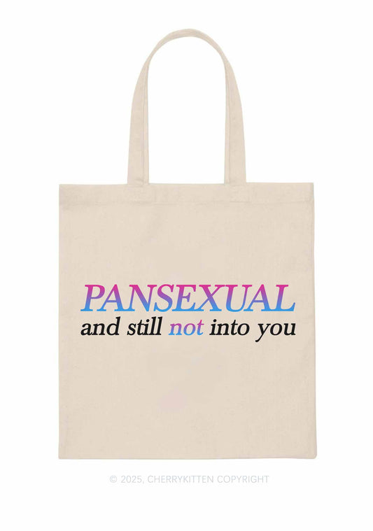 Pansexual Still Not Into You Pride Y2K Canvas Tote Bag Cherrykitten