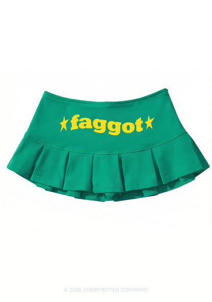 Faggot Star Pride Y2K Mini Pleated Skirts Cherrykitten