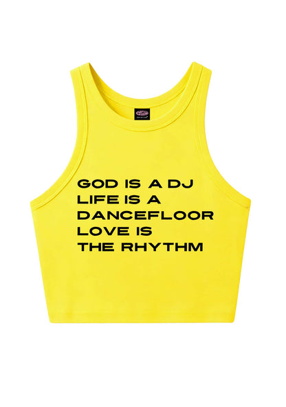Love Is The Rhythm Y2K Crop Tank Top Cherrykitten