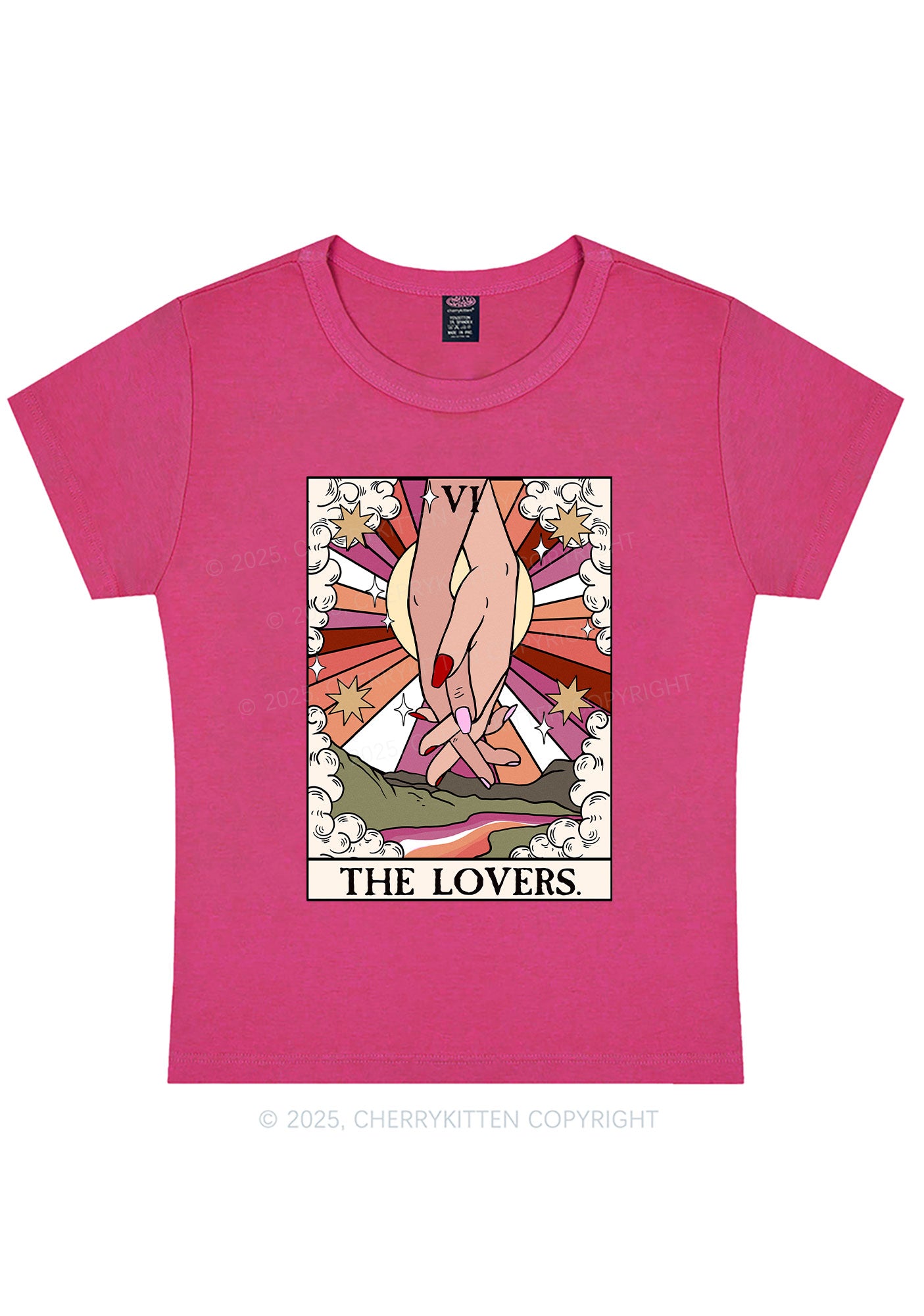 Curvy The Lesbian Lovers Pride Y2K Baby Tee Cherrykitten