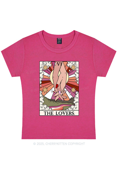 Curvy The Lesbian Lovers Pride Y2K Baby Tee Cherrykitten