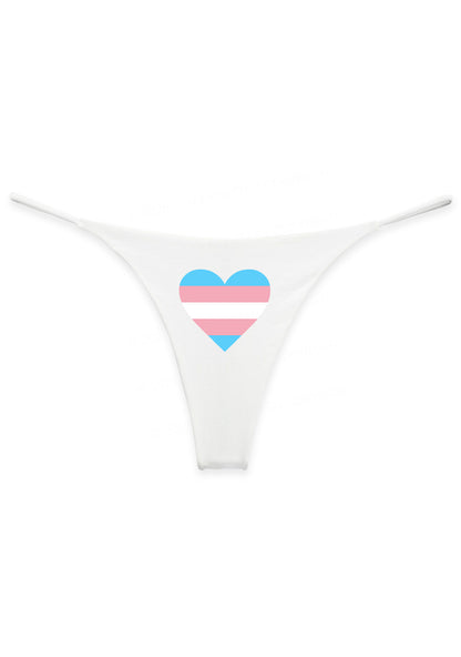 Trans Heart Pride Y2K Bikini String Thong Cherrykitten