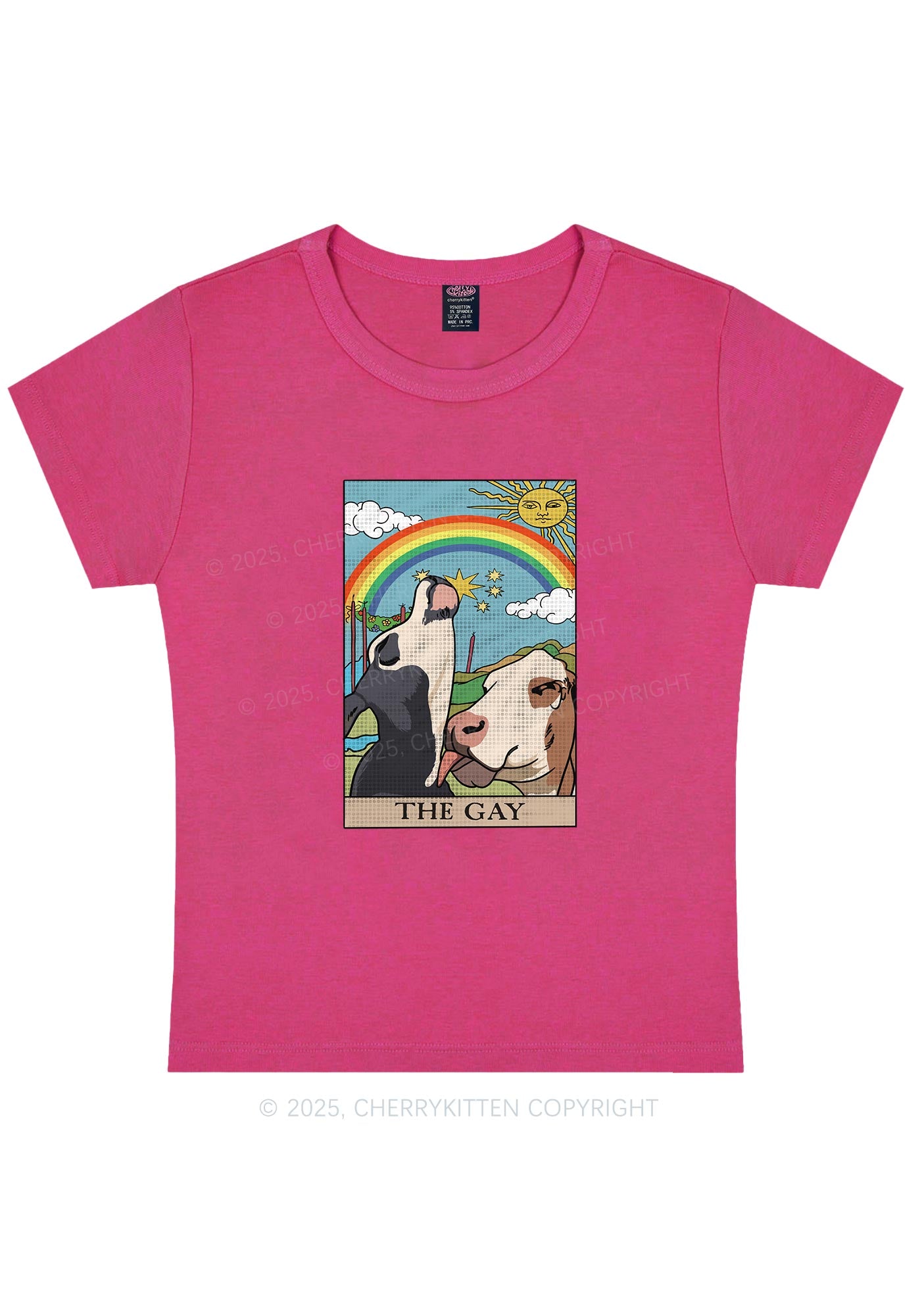 The Gay Pride Y2K Baby Tee Cherrykitten