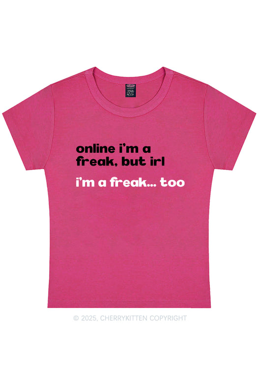 Im A Freak Y2K Baby Tee Cherrykitten