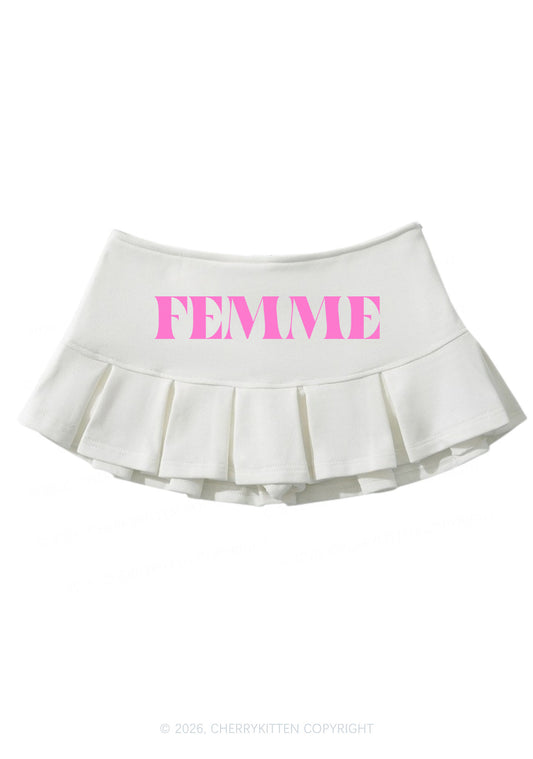 Pink Femme Pride Y2K Mini Pleated Skirts Cherrykitten