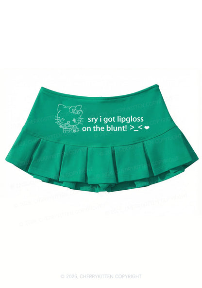 Sorry About Lipgloss Y2K Mini Pleated Skirts Cherrykitten