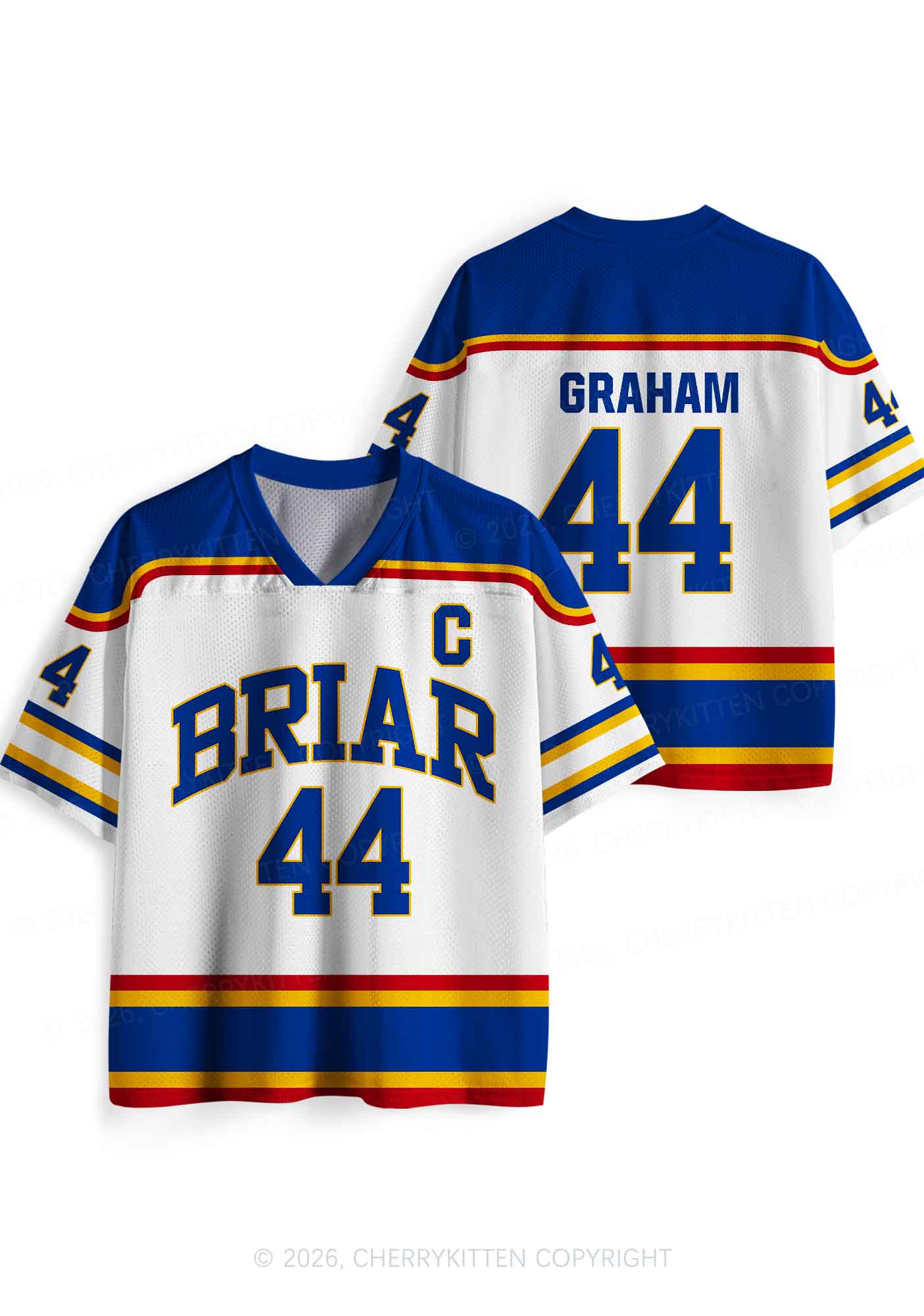 Retro White Hockey Team GG Y2K Sport Jersey Shirts Cherrykitten