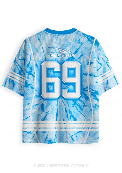 Blue Tie Dye Faggot Pride Y2K Sport Jersey Shirts Cherrykitten