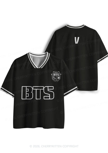 Black Kpop Members Y2K Sport Jersey Shirts Cherrykitten