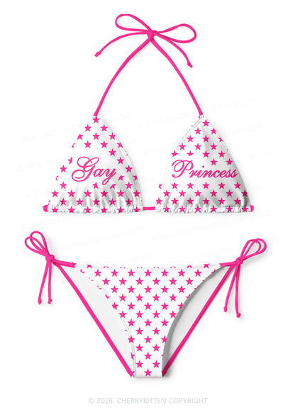 Gay Princess Pride Y2K Print Bikini Set Cherrykitten