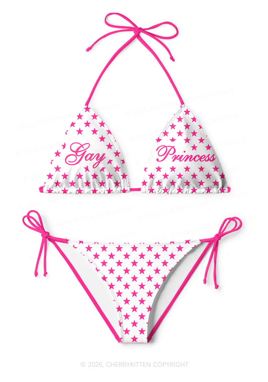 Gay Princess Pride Y2K Print Bikini Set Cherrykitten