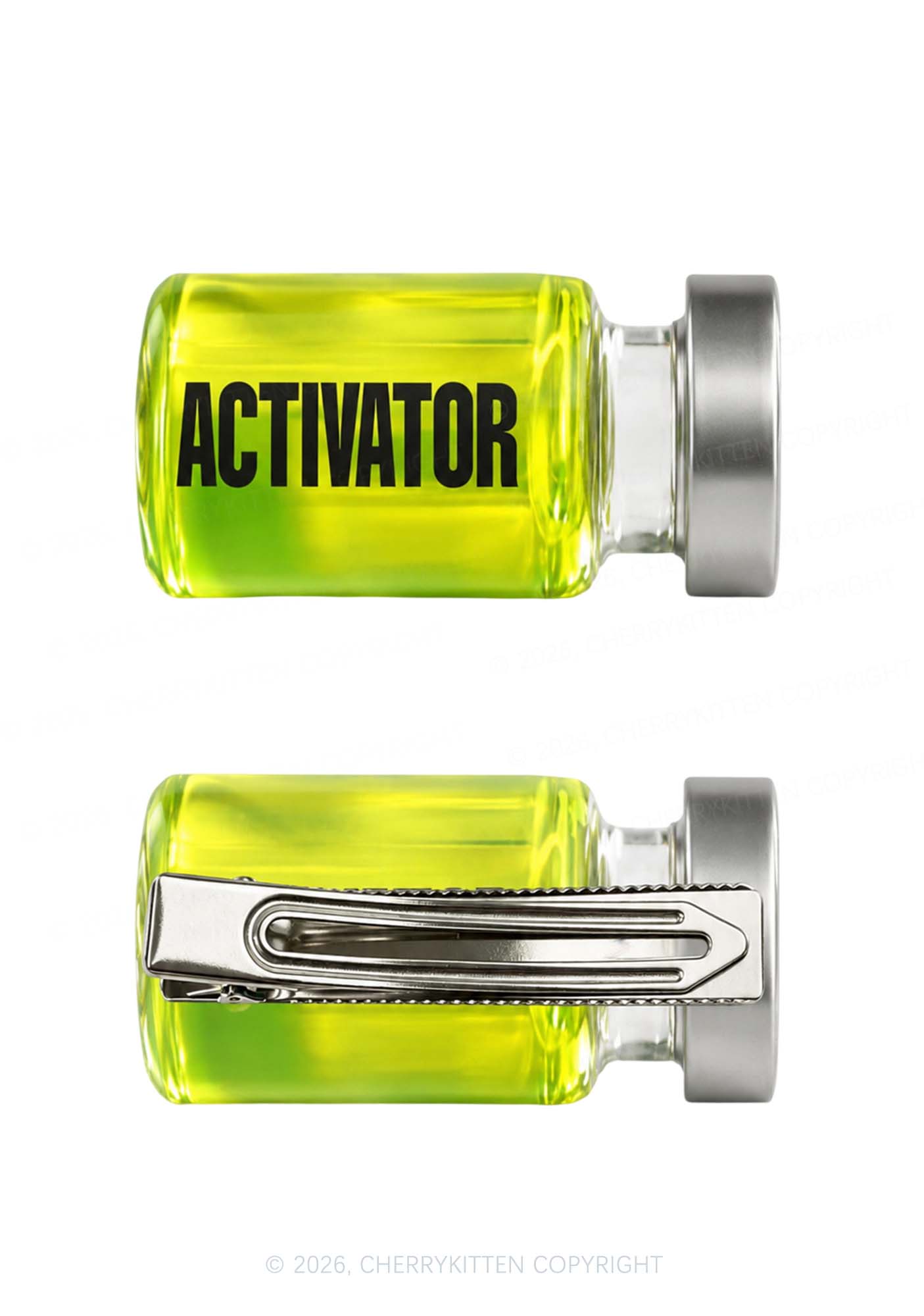 Halloween Green Activator Y2K Acrylic Duckbill Hair Clips Cherrykitten