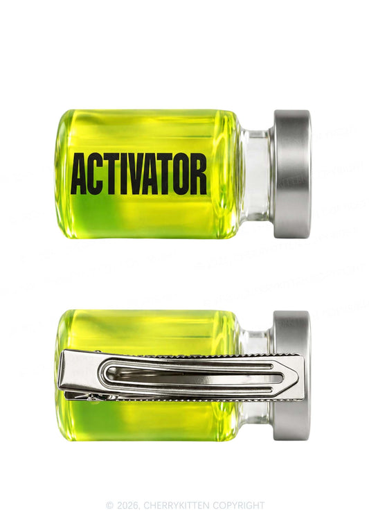 Halloween Green Activator Y2K Acrylic Duckbill Hair Clips Cherrykitten