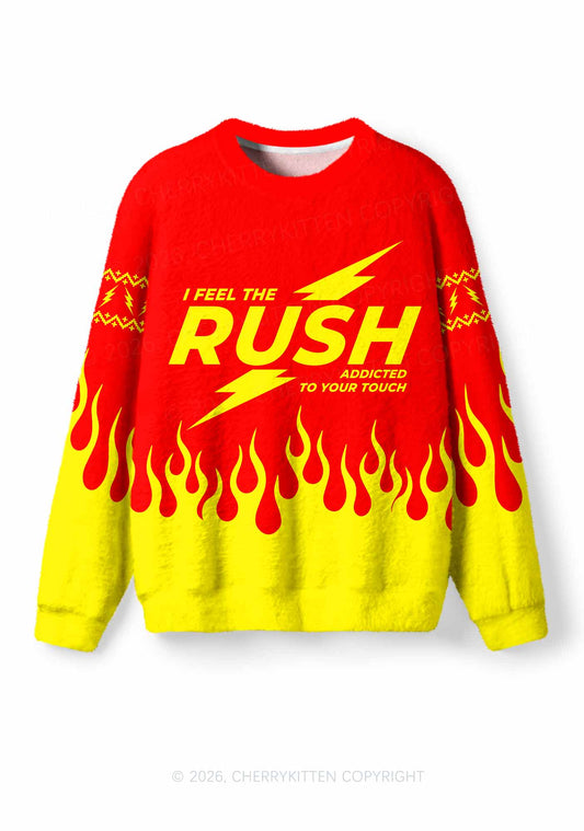 I Feel The Rush Y2K Knit Sweatshirt Cherrykitten