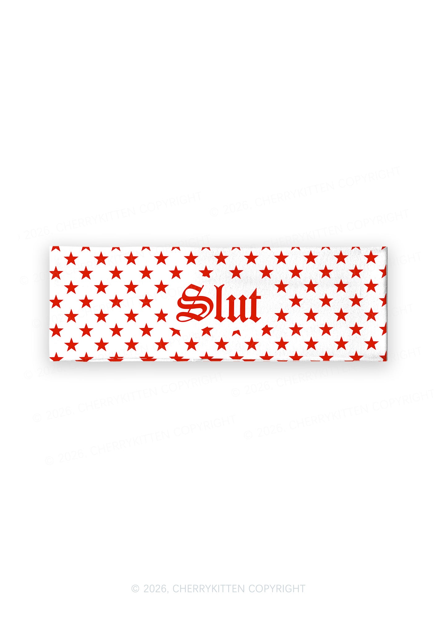 Red Star Slxt Y2K Print Headband Cherrykitten