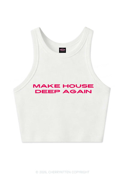 Make House Deep Again Y2K Crop Tank Top Cherrykitten