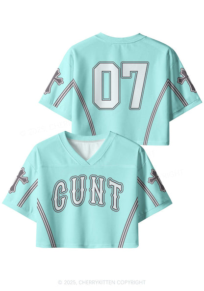 Custom Mint Green Cross Cxxt Y2K Crop Sport Jersey Shirts Cherrykitten