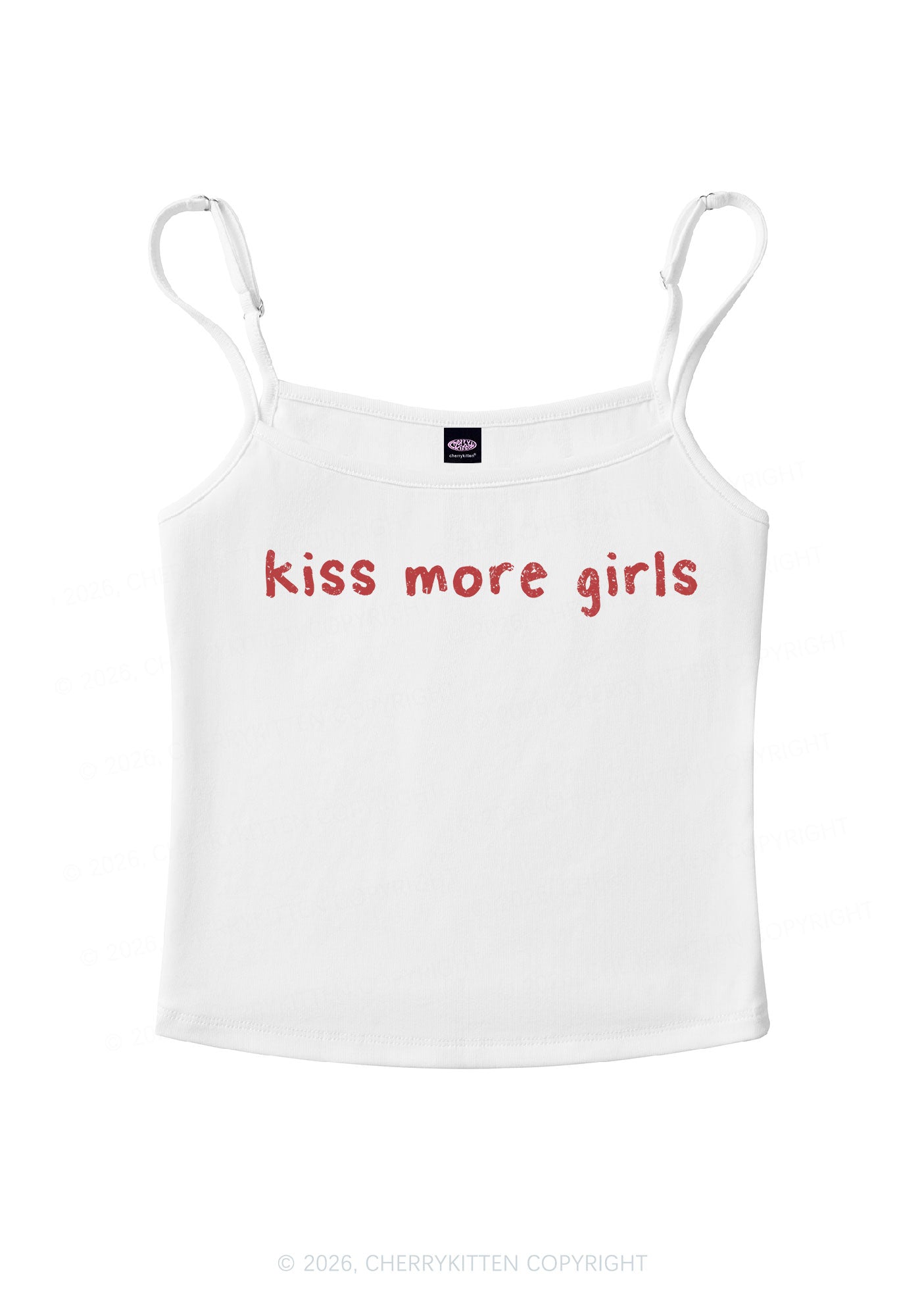 Kiss More Girls Y2K Spaghetti Strap Cami Cherrykitten
