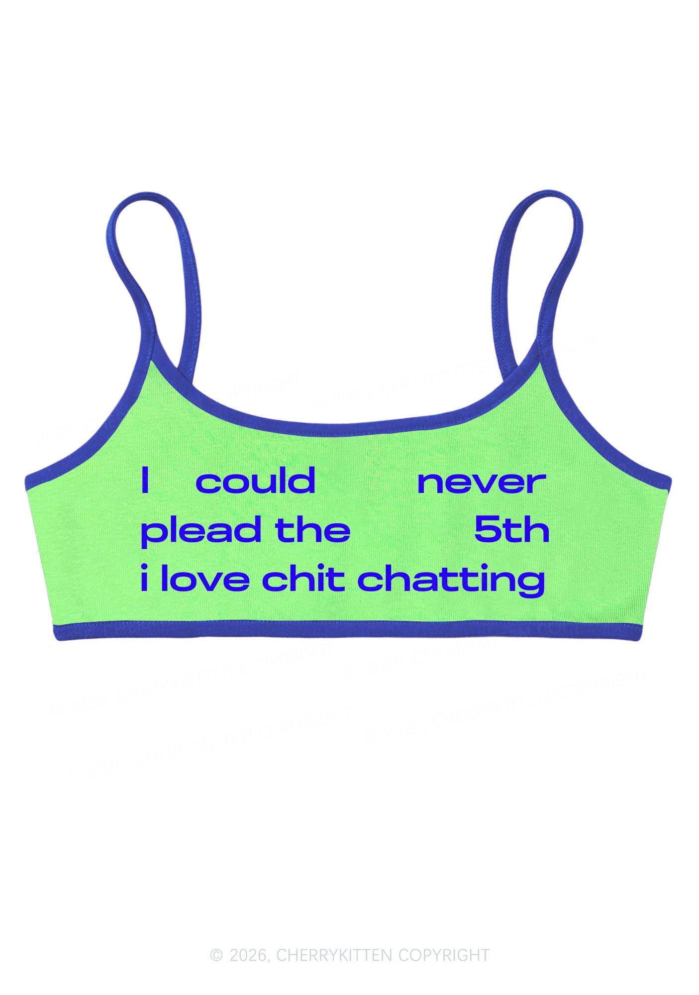 I Love Chit Chatting Y2K Super Crop Cami Cherrykitten