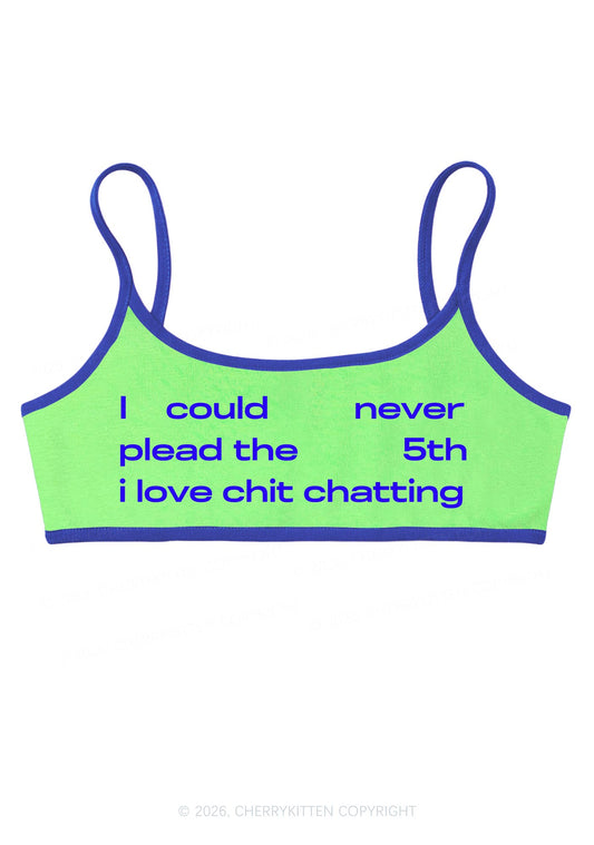 I Love Chit Chatting Y2K Super Crop Cami Cherrykitten
