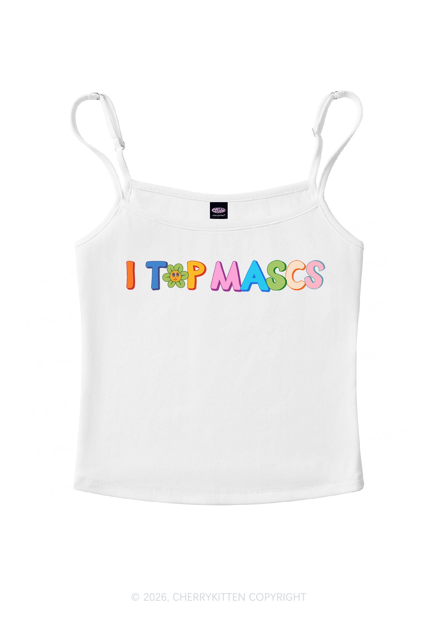 I Top Mascs Pride Y2K Spaghetti Strap Cami Cherrykitten