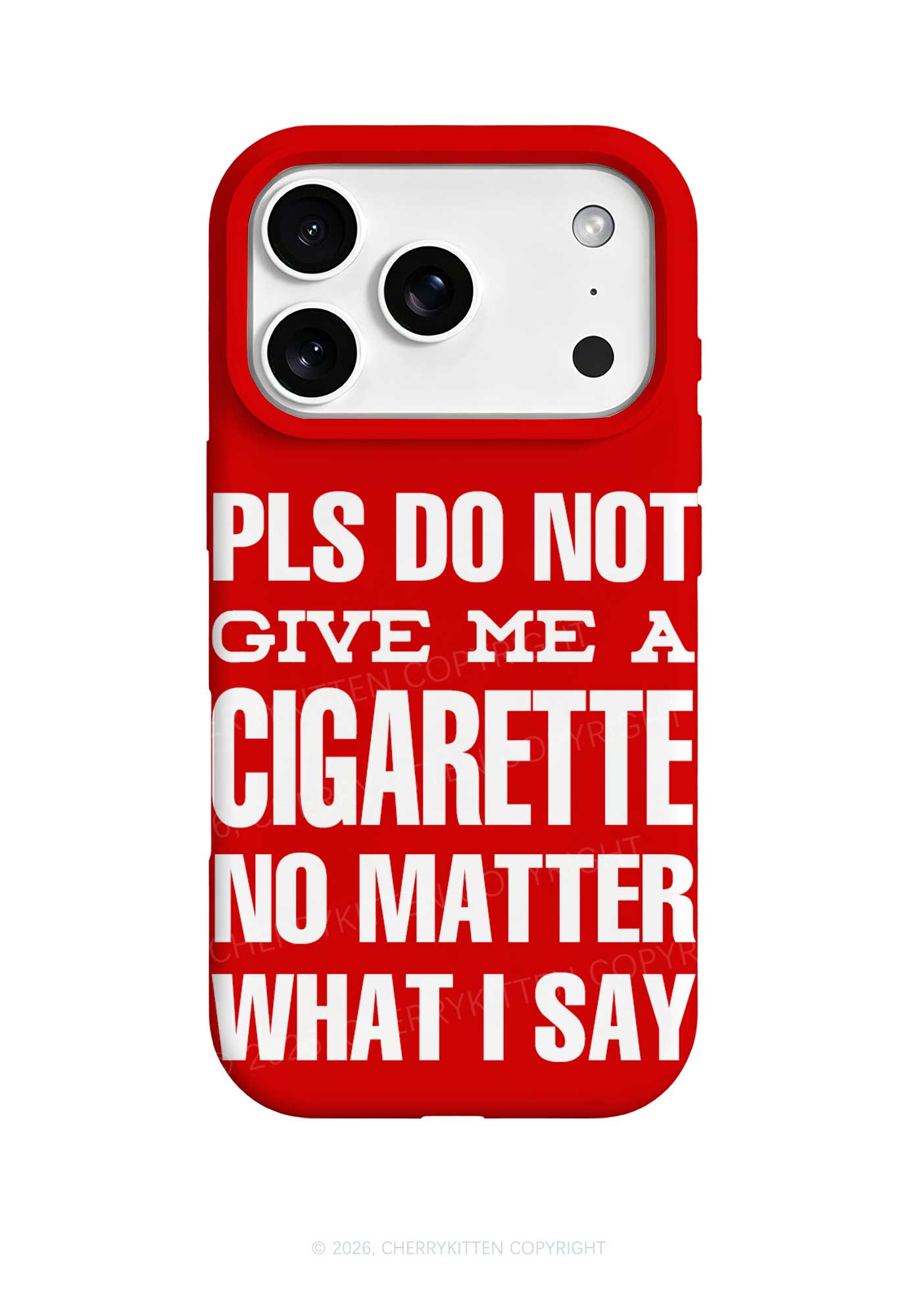 Red Don't Give Me Cigarette Y2K Phone Case Cherrykitten