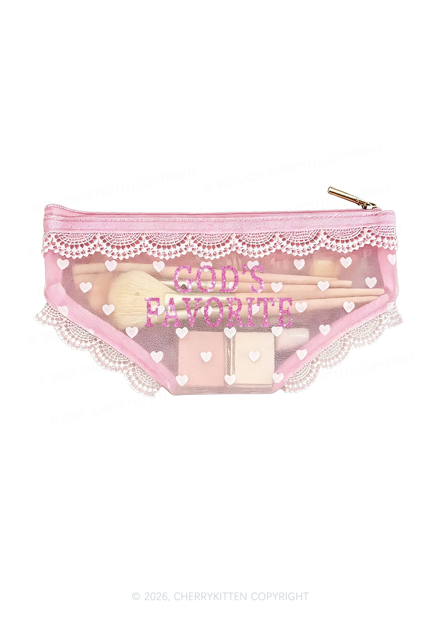 Glitter Gods Favorite Y2K Briefs Shape Cosmetic Pouch Cherrykitten