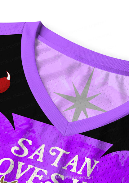 Custom Halloween Satan Loves You Y2K Sport Jersey Tank Cherrykitten