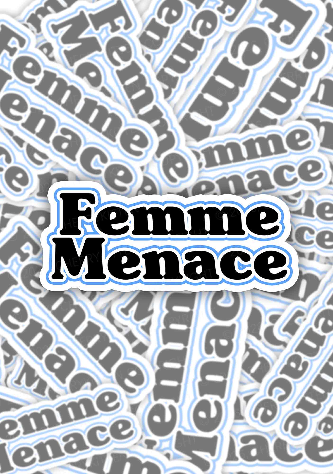 Femme Menace Pride 1pc Y2K Sticker Cherrykitten