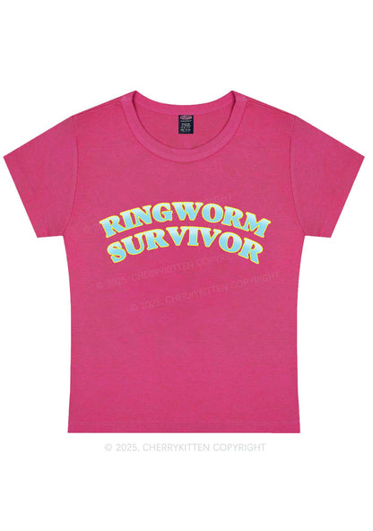 Ringworm Survivor Y2K Baby Tee Cherrykitten