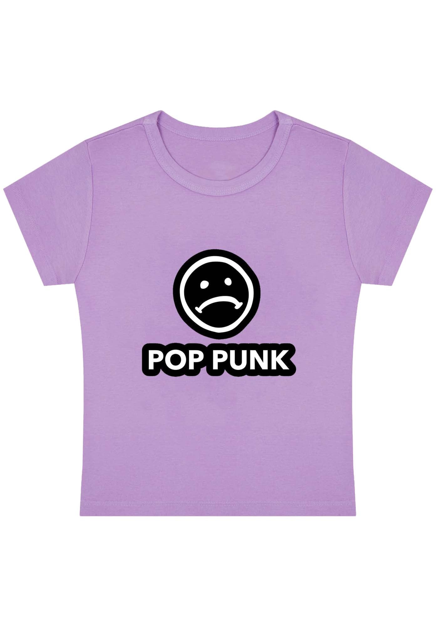 Unhappy Pop Punk Y2K Baby Tee