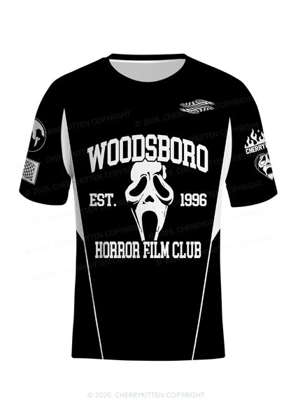 Halloween Custom Black Horror Club Y2K Football Jersey Shirts Cherrykitten