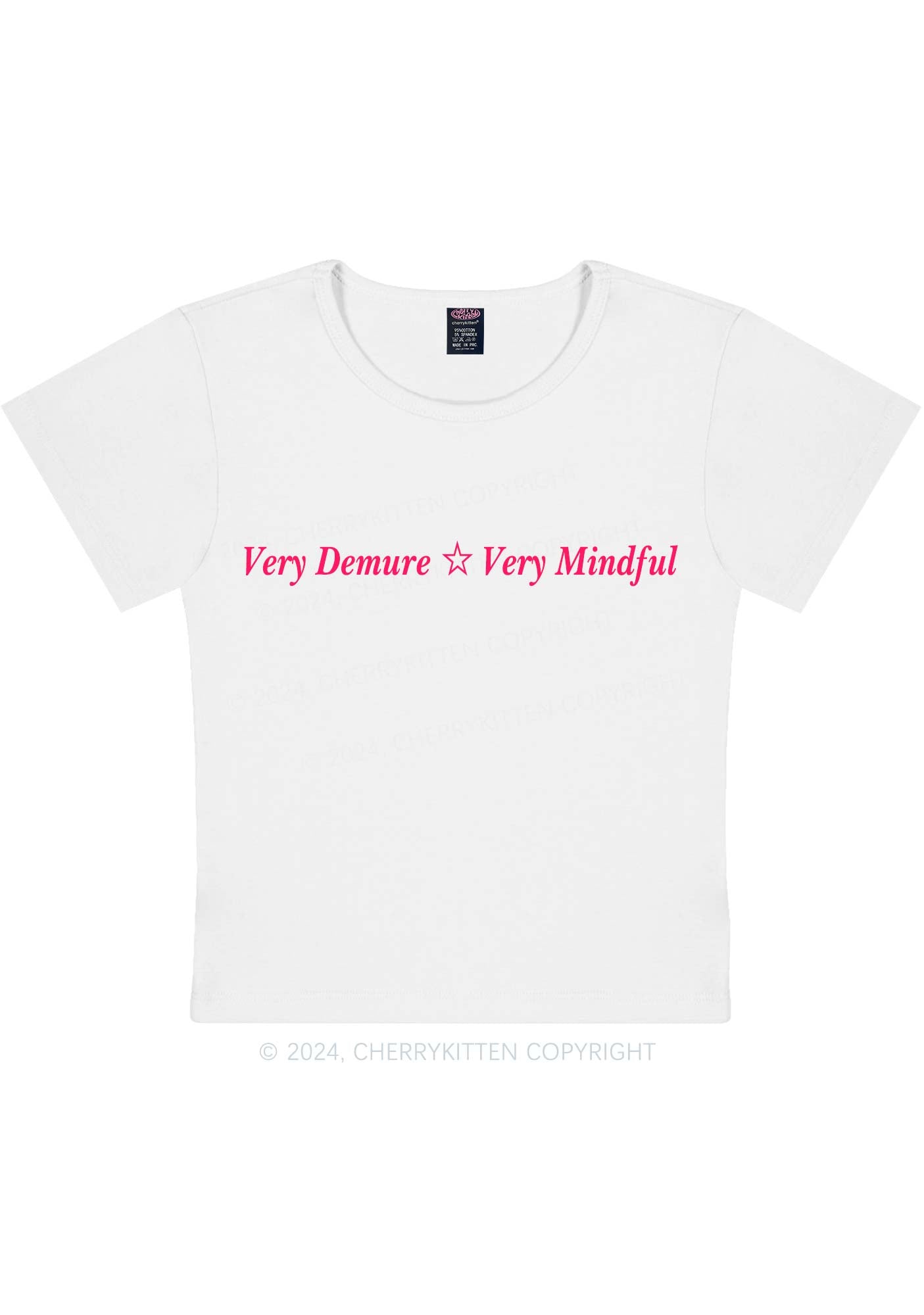 Very Demure Y2K Baby Tee Cherrykitten
